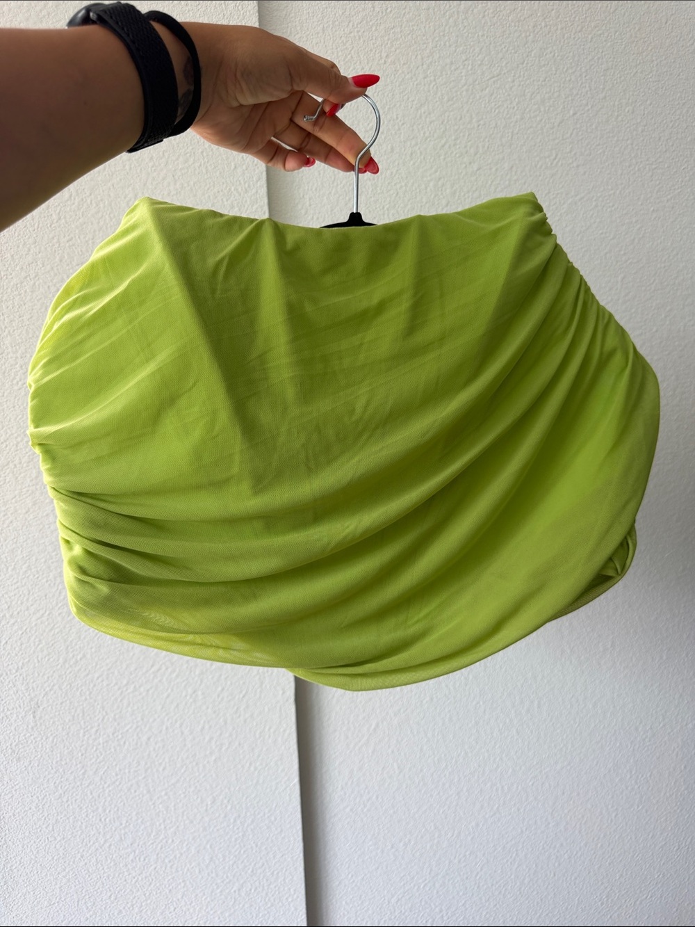 Women’s Lime Green Ruched Corset Top